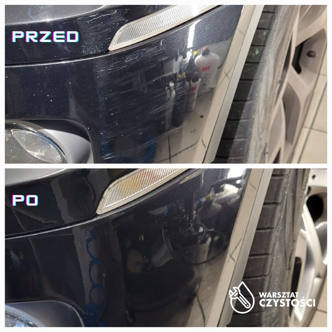 usuwanie rys przed i po