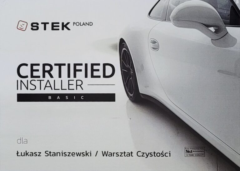 certfikat szkolenie folie ochronne